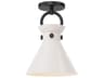 Alora Mood Emerson 1-Light Matte Black Semi Flush Mount