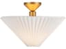 Alora Mood Bridgette 1-Light Brushed Gold Semi Flush Mount