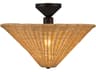 Alora Mood Bridgette 1-Light Matte Black Semi Flush Mount
