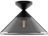 Alora Mood Mauer 1-Light Matte Black Semi Flush Mount
