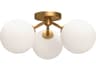 Alora Mood Cassia 3-Light Aged Gold Globe Semi Flush Mount