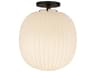 Alora Mood Cherise 1-Light Matte Black Semi Flush Mount