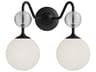 Alora Mood Celia 2-Light Matte Black Vanity Light
