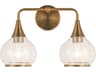 Alora Mood Hazel 2-Light Aged Gold Vanity Light