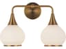 Alora Mood Hazel 2-Light Aged Gold Vanity Light