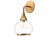Alora Mood Hazel 1-Light Aged Gold Wall Sconce