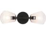 Alora Mood Willow 2-Light Matte Black Wall Sconce