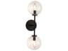 Alora Mood Cassia 2-Light Matte Black Wall Sconce
