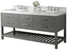 Ancerre Designs Elizabeth Sapphire Gray 72" Vanity