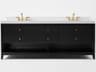 Ancerre Designs Momo Black Oak 84" Vanity