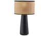 Adesso Sheffield Black Rattan Table Lamp