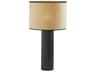 Adesso Primrose Black Woven Natural Buffet Lamp