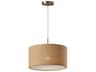 Adesso Harvest Antique Brass Brown Drum Pendant
