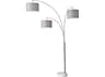Adesso Bowery Brushed Steel Floor Lamp