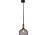 Adesso Dale Matte Black Natural Rubber Dome Mini Pendant