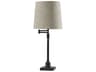 Adesso Dante Black Tan Textured Linen Traditional Buffet Lamp
