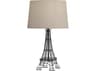 Adesso Eiffel Black Natural Fabric Buffet Lamp