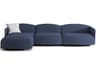 Arflex Soft Beat Blue Upholstered Sectional Sofa