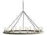Arteriors Home Geoffrey 20-Light Gray Stained Wood Rust Chandelier