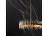 Arteriors Home Haskell 8-Light Antique Brass Drum Linear Chandelier
