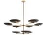 Arteriors Home Griffith 9-Light Bronze Antique Brass Bowl Chandelier