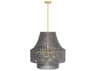 Arteriors Home Hannie 8-Light Gray Wash Antique Brass Tiered Chandelier