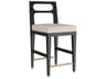 Arteriors Home Thaden Natural Ebony Upholstered Mango Wood Counter Stool