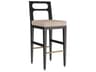 Arteriors Home Thaden Natural Ebony Upholstered Mango Wood Bar Stool