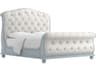 A.R.T. Furniture Summer Creek White Shutter Blue Parrawood Upholstered Queen Sleigh Bed
