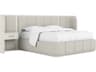 A.R.T. Furniture Ashlar Bisque White Parrawood Upholstered King Panel Bed