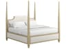 A.R.T. Furniture Eave Sundrenched White Oak Natural Parrawood Wood King Four Poster Bed