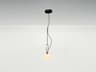 Artemide NH Brushed Brass Black Globe Mini Pendant