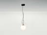 Artemide NH Brushed Brass Black Globe Mini Pendant