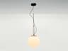 Artemide NH Brushed Brass Black Globe Pendant