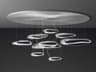 Artemide Mercury Polished Aluminum Stainless Steel Flush Mount