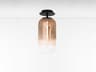 Artemide Gople Mini Black Cylinder Semi Flush Mount