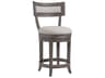 Artistica Aperitif Grigio Upholstered Swivel Counter Stool