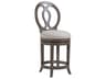 Artistica Axiom Grigio Upholstered Swivel Counter Stool