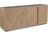 Artistica Verite 68" Oak Wood White Antiqued Gun Metal Media Console