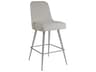 Artistica Dinah Stainless Steel Upholstered Swivel Bar Stool