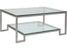 Artistica Metal Designs Bonaire Rectangular Glass Argento Cocktail Table