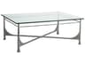 Artistica Metal Designs Bruno Rectangular Glass Cocktail Table