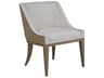 Artistica Simpatico Oak Wood White Upholstered Armless Dining Chair