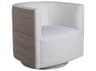 Artistica Upholstery Ingrid Swivel White Accent Chair