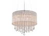 Avenue Lighting Beverly Dr 12-Light Silver Silk String Drum Pendant