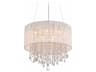Avenue Lighting Beverly Dr 12-Light White Silk String Drum Pendant