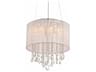 Avenue Lighting Beverly Dr 8-Light White Silk String Drum Pendant