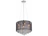 Avenue Lighting Riverside Dr 4-Light Black Organza Silk Drum Pendant