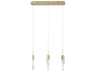 Avenue Lighting Aspen 3-Light Brushed Brass Linear Pendant