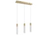 Avenue Lighting The Original Glacier 3-Light Brushed Brass Linear Pendant
